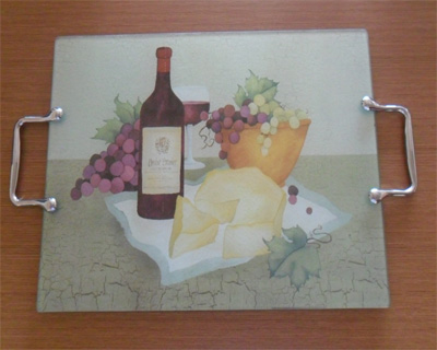 tempered glass cutting tray