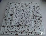 White and black ink art decorative glass plate