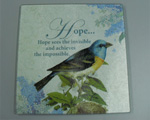 hummingbird in the hope art tempered glass cutting board