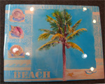 Beach souvenir collection temperd glass cutting board
