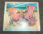 Beach souvenir collection temperd glass cutting board