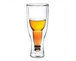 Hopside Down Beer Glass, Double Wall Beer Glass