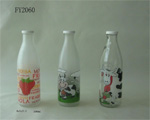 Milk water oil wine  glass bottle