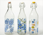 Milk water oil wine  glass bottle