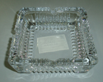 Souvenir glass ashtray
