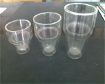 Double wall glass cup