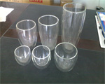 Double wall glass cup