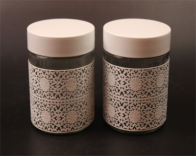 glass storge jar with S/S coating