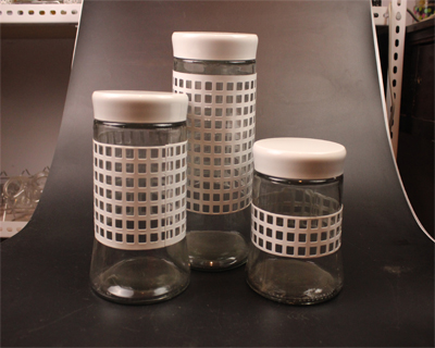 glass storge jar with S/S coating